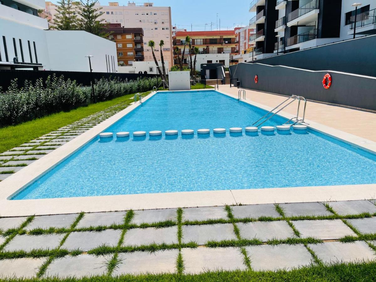 Apartamento Nuevo Junto Al Mar Con Plaza De Garaje!! Perfecto Para Familias Playa de Gandia Kültér fotó